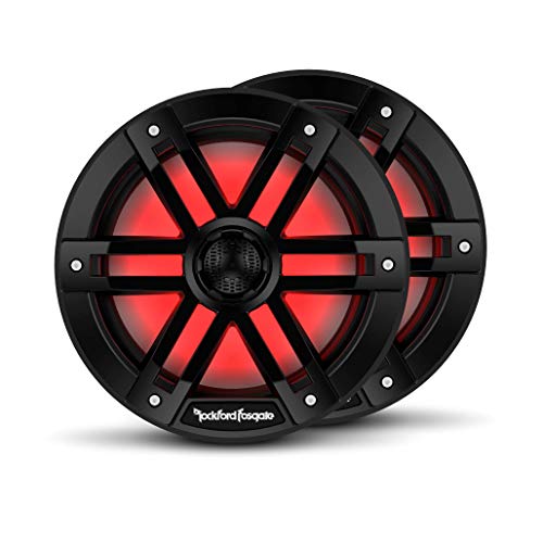 Rockford Fosgate M1-8B Color Optix 8” 2-Way Coaxial Multicolor LED Lighted Marine Speakers - Black (Pair) Rockford Fosgate M1-8B Color Optix 8” 2-Way Coaxial Multicolor LED Lighted Marine Speakers - Black (Pair)